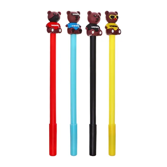 Ручка - прикол гелевая &laquo;Стильный медведь&raquo;, синий стержень, МИКС