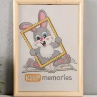 Фоторамка дерево 21х30 см, белое дерево №1  (пластиковый экран)