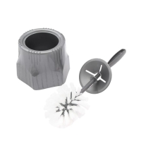 Ёршик для унитаза с подставкой &laquo;Лотос&raquo;, 13,5&times;13,5&times;34,5 см, цвет МИКС