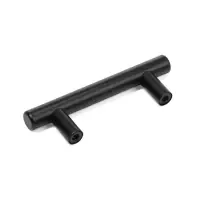 Ручка рейлинг ТУНДРА, нерж. сталь, d=12 мм, м/о 64 мм, цвет черный, фасовка 500 шт.