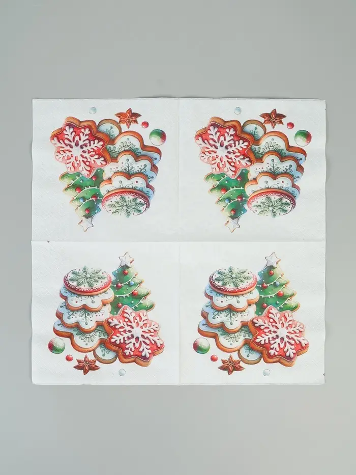 Салфетки бумажные двухслойные &laquo;Глазурь&raquo;, 33х33, 20 шт