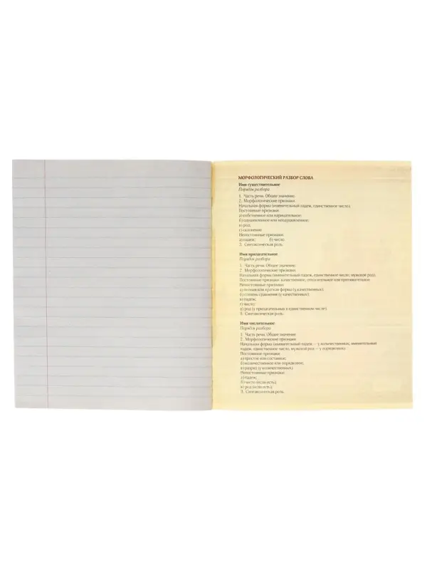 Тетрадь предметная 48 листов в линейку Calligrata, &laquo;Металл. Русский язык&raquo;, обложка мелованный картон, серые листы