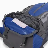 Рюкзак тур 65+5л, 30*20*53, отдел на шнурке, 5нар+2вн кармана, цвет синий