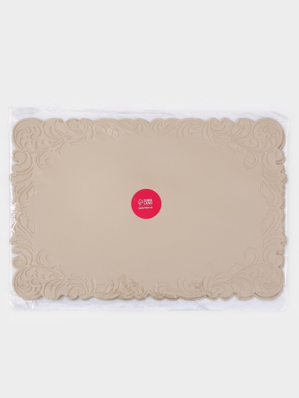 Набор салфеток сервировочных на стол Доляна, 2 шт, 45&times;30 см, бежевый