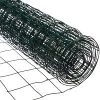 Сетка сварная с ПВХ покрытием 0,5 х 5 м, ячейка 50 х 50 мм, d=1 мм, металл, "Greengo"
