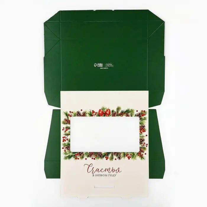 Коробка складная &laquo;Новогодняя ботаника&raquo;, 20 х 12 х 4 см