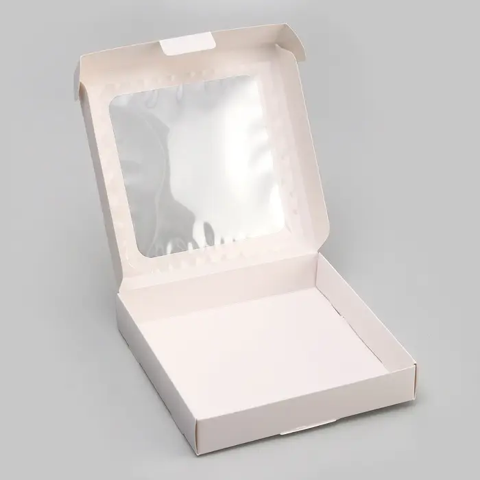 Коробка самосборная, белая, 16&times;16&times;3 см