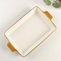 Форма для запекания из фарфора прямоугольная Доляна &laquo;Космос&raquo;, 2100 мл, 34&times;20,5&times;5,5 см, цвет синий