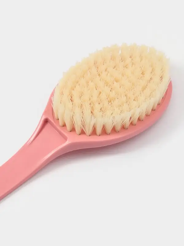 Щётка банная на ручке, массажёр, 33&times;6 см, розовая