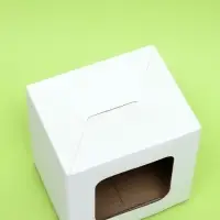Коробка под кружку, с окном, белая 12&times;9.5&times;12 см