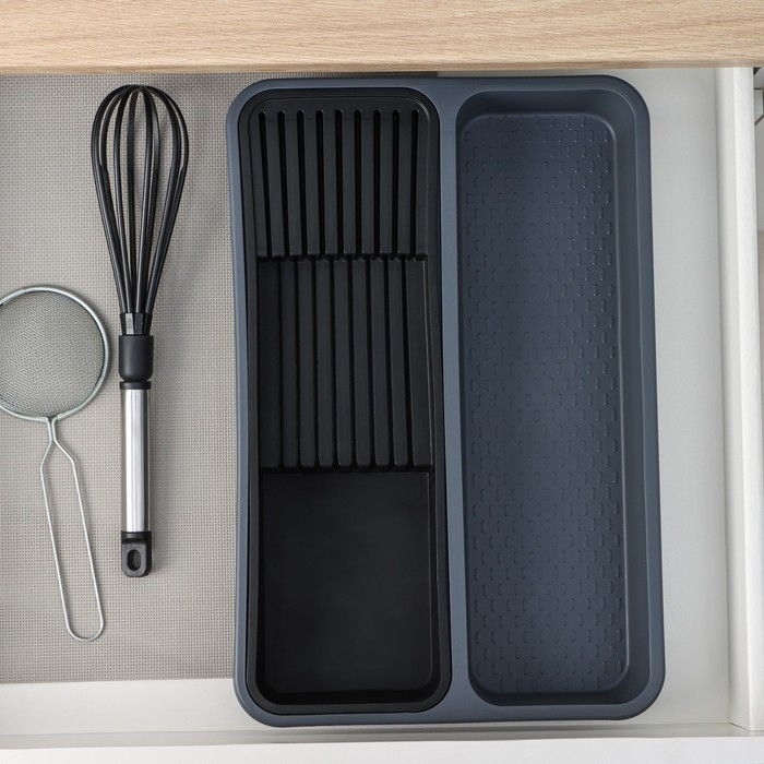 Лоток для столовых приборов и ножей, 40&times;26&times;5,1см, 2 отделения