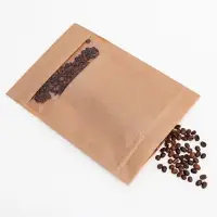 Пакет фасовочный, крафт, зип - лок, с окном, 20(4) х 30 см