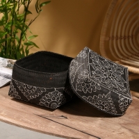 Корзинка плетеная "Бонтанг" бамбук 24х24х15 см, тёмная