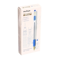 Ручка шариковая MunHwa MC Gold, узел 0.5 мм, чернила синие, штрихкод на ручке