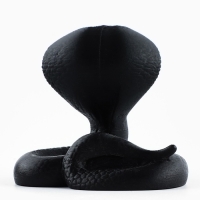 Подставка для телефона новогодний сувенир &laquo;Новый год: Кобра&raquo;, чёрная, 8,5 х 7,5 см