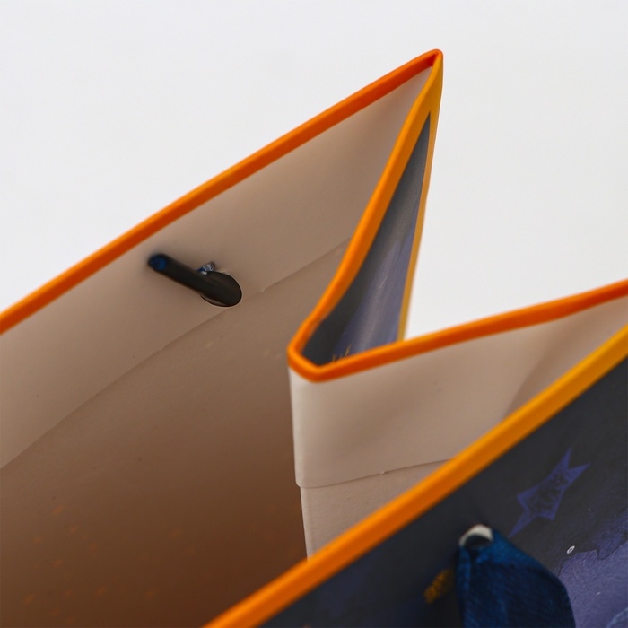 Новый год. Пакет подарочный новогодний под бутылку &laquo;Время чудес&raquo;, 13 x 36 x 10 см.