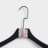Плечики - вешалка LaDо́m Black Lotus, 43,5&times;3,5&times;28,5 см, деревянная, длинный крюк, широкие плечики