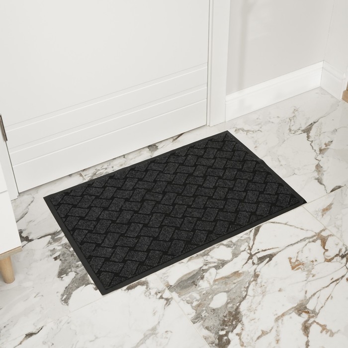 Коврик придверный влаговпитывающий &laquo;Крафт&raquo;, 50&times;80 см, цвет серый