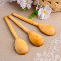 Ложка деревянная, чайная, варёная, без росписи, заготовка для творчества