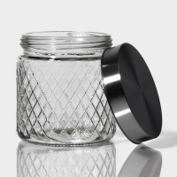 Банка стеклянная для хранения сыпучих продуктов &laquo;Премиум&raquo;, 850 мл, 11&times;12 см, с металлической крышкой