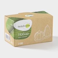 Набор для специй на деревянной подставке BellaTenero &laquo;Витамины&raquo;, 2 предмета: солонка 60 мл, перечница, 60 мл, цвет белый