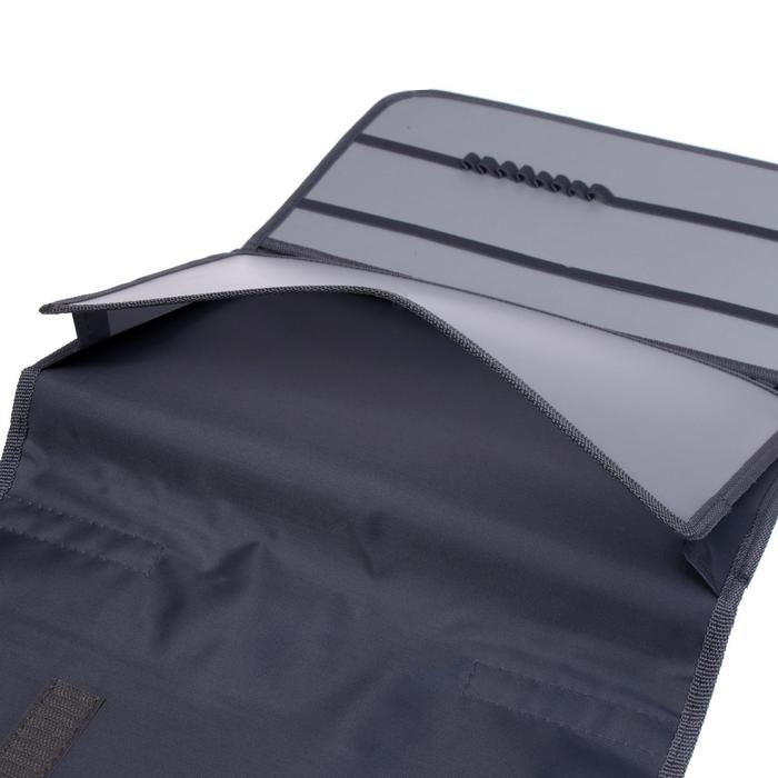 Папка для труда А4 с ручками, текстиль, раскладная на липучке, ПТР-10, &laquo;Дрифт&raquo;