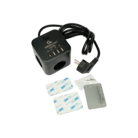 Сетевой фильтр Cablexpert Cube CUBE-3-CU3-B-1.5, 3р, 10А, 1xType-C PD, 3xUSB,1.5м, ур.защ.4+ 1030904