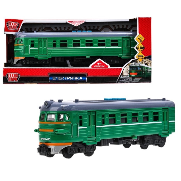Модель локомотива поезда &laquo;Электричка&raquo;, свет, звук, 30 см, 4 кнопки, инерция