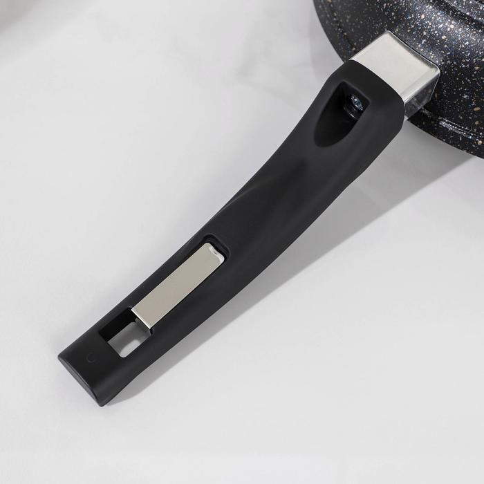 Сковорода &laquo;Гранит Star&raquo;, d=24 см, пластиковая ручка, антипригарное покрытие, тёмно-синий