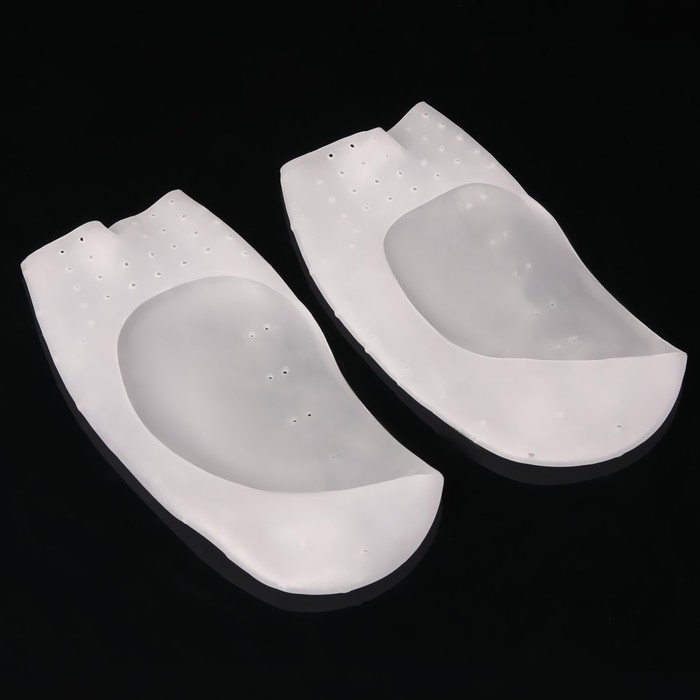 Подследники на стопу с разделителями, универсальные, силиконовые, 18,5 &times; 9 см, пара, цвет белый