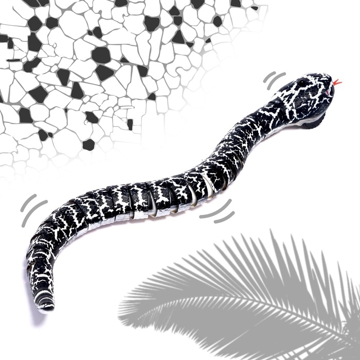 Животное радиоуправляемое &laquo;Змея&raquo;, свет, работает от аккумулятора, цвет черный