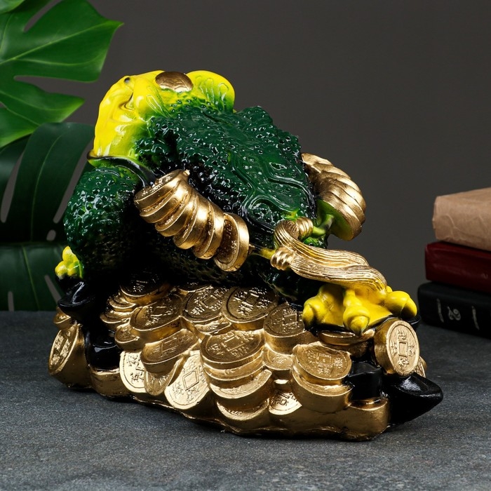 Копилка для денег &laquo;Жаба большая на деньгах&raquo;, гипс, 26&times;32&times;22 см