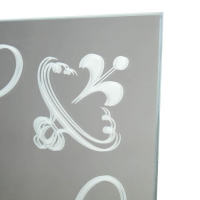 Зеркало, настенное, с пескоструйной графикой, с полочкой, 52&times;70 см