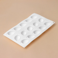 Форма для муссовых десертов и выпечки KONFINETTA &laquo;Лимоны&raquo;, силикон, 29&times;17&times;3 см, 15 ячеек (5,5&times;4 см), цвет белый