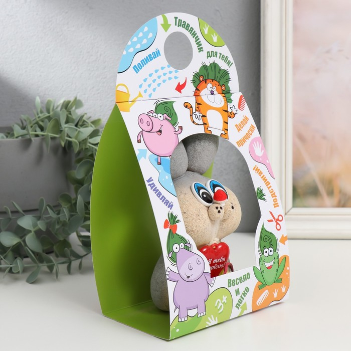 Растущий подарок травка "Заяц серый"