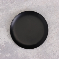 Подсвечник металл "Тарелка", 7,6 см, черный муар