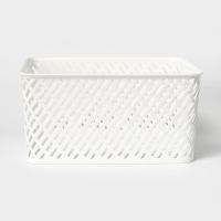 Корзина для хранения &laquo;Плетёнка&raquo;, 35&times;29&times;17,5 см, цвет белый