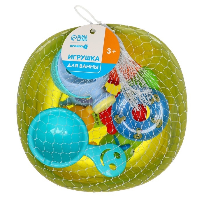 Набор резиновых игрушек для ванны &laquo;Игры малыша&raquo;, с пищалкой, 10 шт, Крошка Я