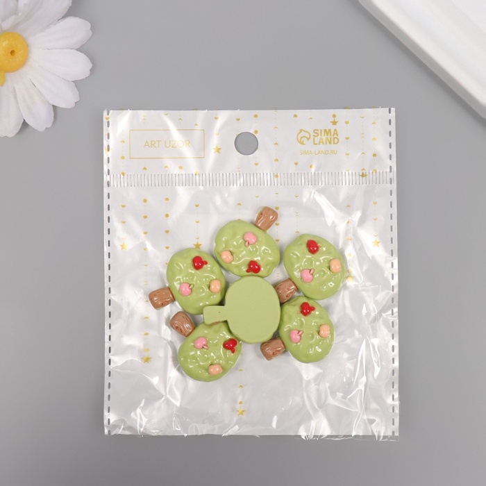 Декор для творчества пластик "Яблоня" набор 6 ш 2,5х2,3х0,8 см