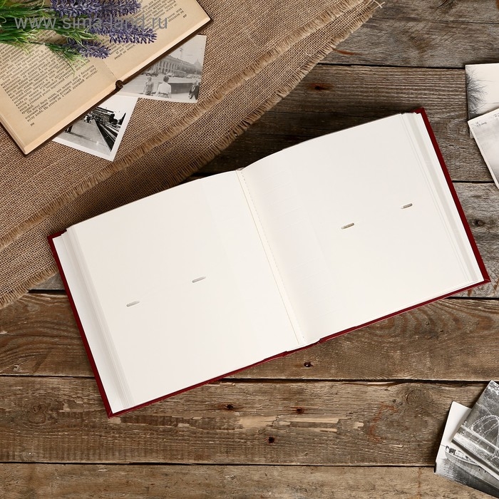 Фотоальбом Fotografia на 200 фото, 10x15 см., "Классика" красный