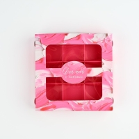 Коробка для конфет &laquo;Яркие краски&raquo;, 14.7 х 14.7 х 3.5 см