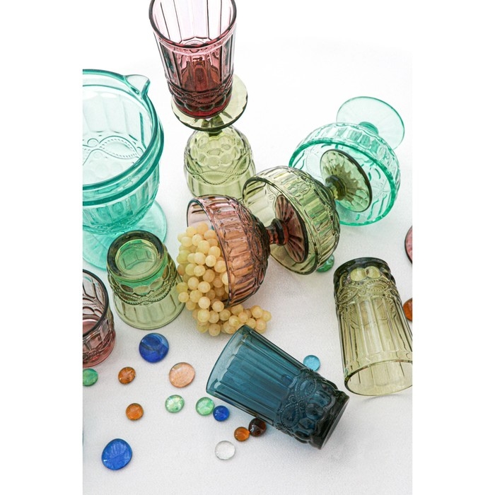 Стакан стеклянный Magistro &laquo;Ла-Манш&raquo;, 220 мл, цвет зелёный