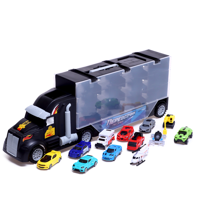 Грузовик &laquo;Перевозчик&raquo;, в комплекте 10 машин и 2 вертолёта