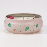 Свеча ароматическая из соевого воска с сухоцветом "Свежие цветы", 3х8,5 см, 110 г