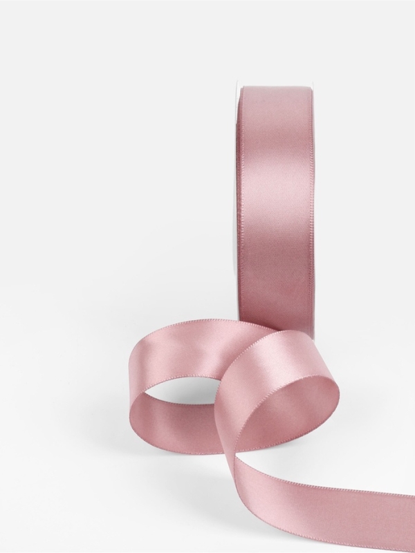Лента атласная двухсторонняя №164 25мм*25&plusmn;1м пудровый TR