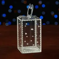Складная прозрачная коробка из PVC, для упаковки подарков, &laquo;Сердце&raquo;, 6&times;6&times;10 см