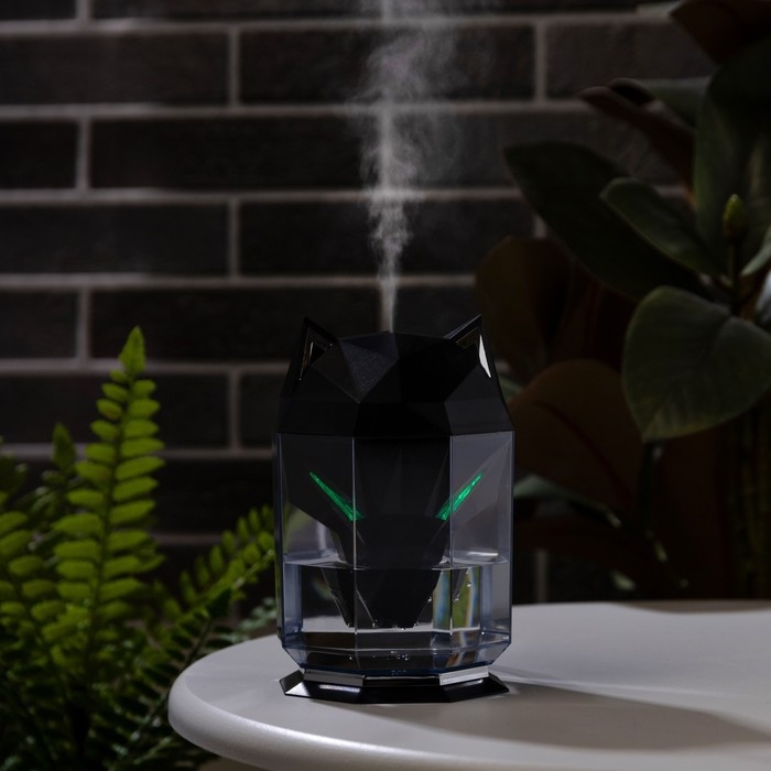 Увлажнитель воздуха Luazon HM-12 "Волк", ультразвуковой, 650 мл, 2 Вт, погружной, USB,черный