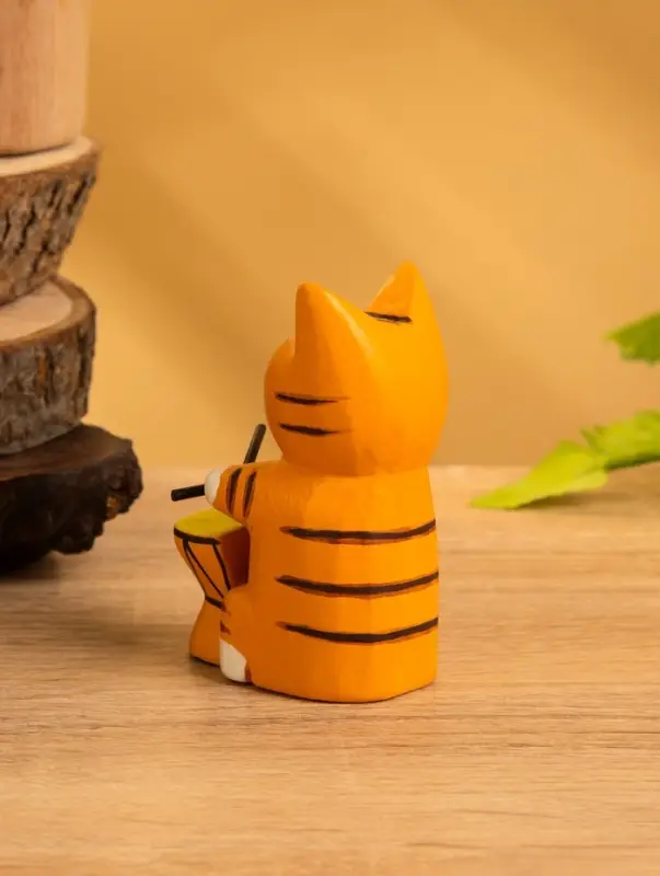 Сувенир &laquo;Кот барабанщик&raquo;, 3.5&times;5.5&times;8 см, дерево, МИКС