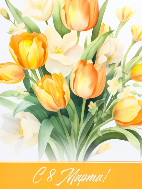 Пакет подарочный ламинированный вертикальный &laquo;Тюльпаны&raquo;, XL 40 &times; 49 &times; 19 см