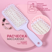 Расчёска массажная, 5,5 &times; 17,6 см, рисунок МИКС
